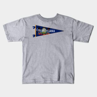 Pennsylvania Flag Pennant Kids T-Shirt